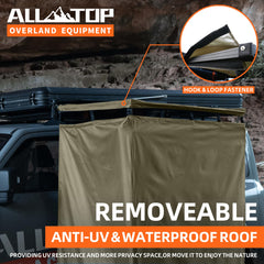ALL-TOP foldable waterproof floor mat close-up with drain pipe for easy cleaning benefit