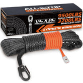 ALL-TOP front view of rolled winch rope showing length and packaging benefit