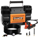 ALL-TOP front view of compressor showing controls and sturdy metal shell for durability