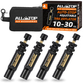 ALL-TOP front view of kit showing four deflators and pouch for easy organization