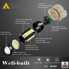 Alla Lighting bulb installed in fog housing demonstrating easy fitment