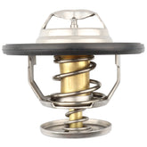 Allmotorparts thermostat front view showing compact OE-style design and reliable fit