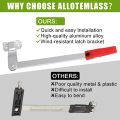 AlloTemlass side profile showing bracket tension for wind resistance benefit