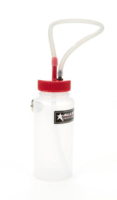 Allstar Performance front view of bleeder bottle showing capacity and cap, for clean fluid capture