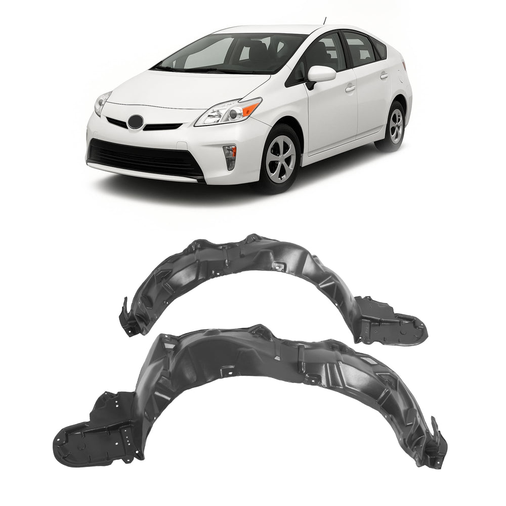 ALMULOO front fender liners pair front view showing full coverage and protection