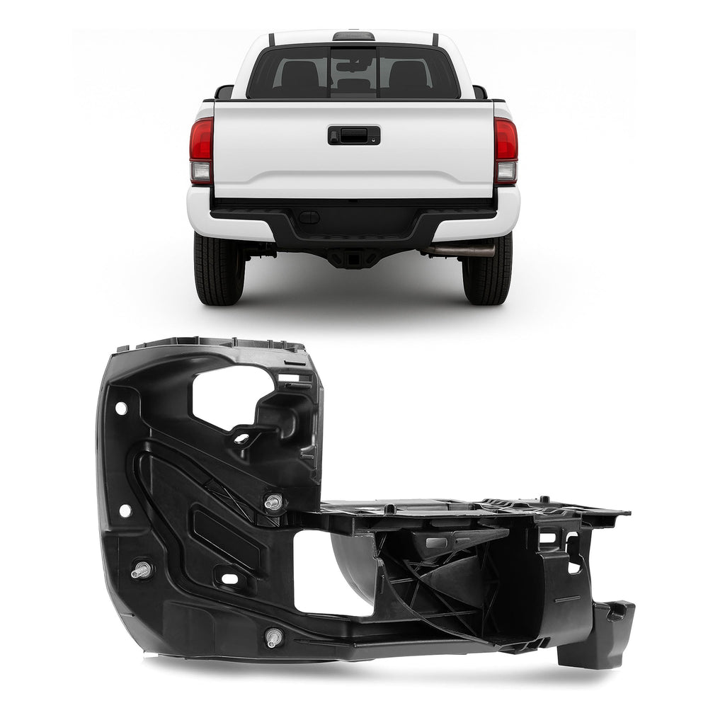 ALMULOO left rear bumper bracket front view showing shape and fitment benefit