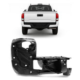 ALMULOO left rear bumper bracket front view showing shape and fitment benefit