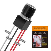 ALOVECO front panel dimmer showing knob and compact design for easy installation