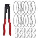Alpha Rider pliers and 24 clamps front view showing complete kit and convenience