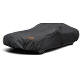AltoCover front view on a sedan showing full-length protection and fit