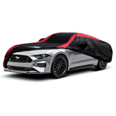 AltoCover front view on Mustang showing full fit and water protection