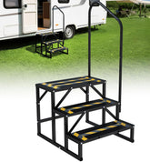Altyostar front view of 3-step RV stairs showing stable entry benefit