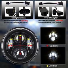 AlyoNed 4.5-inch fog lights close-up showing reflector and focused light benefit