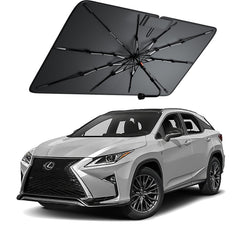 AMADAW front view on Lexus RX showing precise windshield coverage and heat reduction