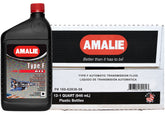 Amalie front label on 1-quart bottle showing product details and Made in USA benefit