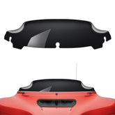 Amazicha front view of black wave windscreen showing clean style and fit benefit