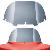Amazicha front view installed on Harley showing low-profile wind protection