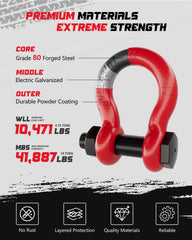 AMBULL shackle with isolator and rubber washers organized on surface benefit: protects bumper and reduces noise