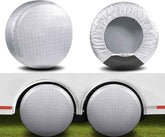 AmFor front view of four-pack tire covers showing fit and finish benefits