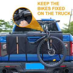 Amooca detail of top straps holding bike frames securely during transport