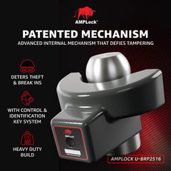 AMPLock close-up of locking mechanism showing robust construction and tamper resistance