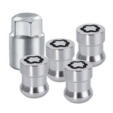 AMZAUTO front packaging of wheel lock set showing included key for visible protection