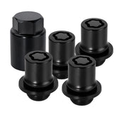 AMZAUTO front view of wheel lock kit showing four nuts and key, secure finish