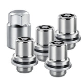 AMZAUTO front view of four wheel locks showing security and fit