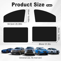 AMZAUTO rectangular rear shade covering side window to block UV and heat