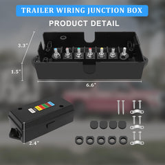 Anayguto junction box mounted on a trailer frame demonstrating secure placement and weather resistance
