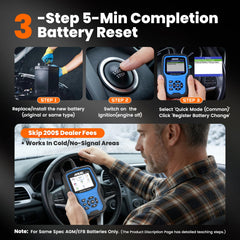 ANCEL BM700 PRO battery registration prompts, quick 3-step comfort