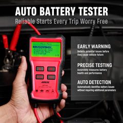 ANCEL BST100 backlit LCD display illustrating clear battery health readout