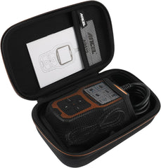 ANCEL case held by handle to show scale and easy transport convenience