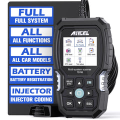 ANCEL TD700 front panel showing controls and connector for quick diagnostics