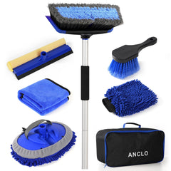 ANCLO long-handle front view showing reach and lightweight grip for safe cleaning