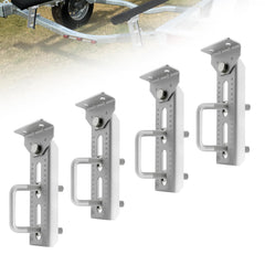 Andorm front view assembled kit showing four galvanized bunk brackets and benefits of dependable support
