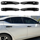 ANFOKAS front view of black door handle cover showing fit and style benefit