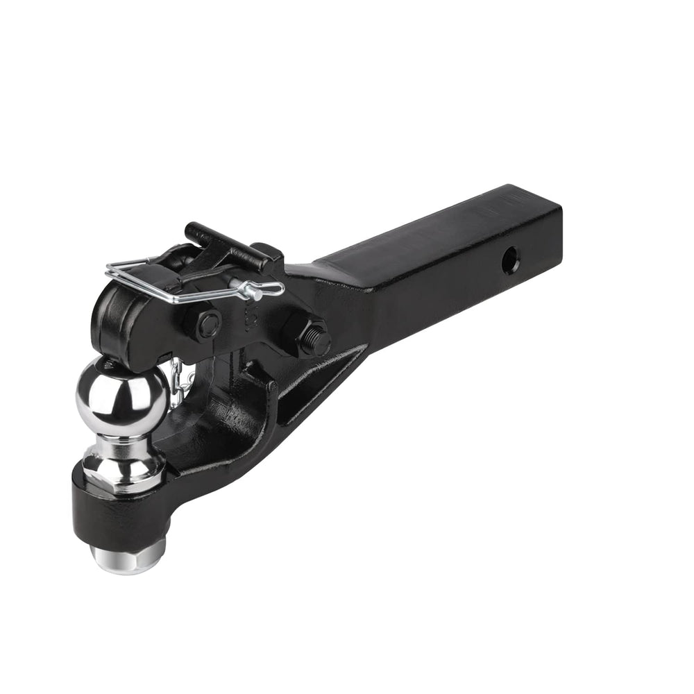 ANGCOSY front view of pintle hook assembly showing heavy-duty construction and reliability