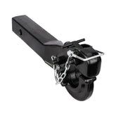 ANGCOSY front view of pintle hook showing robust forged-steel body and profile for heavy towing