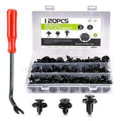 Angooni front packaging showing 120PCS kit and included tool, convenient storage benefit