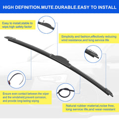 ANIKLUIM close-up of natural rubber blade edge delivering smooth, streak-free wiping