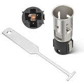 Anina front-facing socket assembly showing clean replacement outlet and benefit of OEM fit