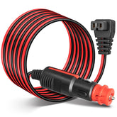 Anina front plug overview showing cigarette-lighter connector and secure fit benefit