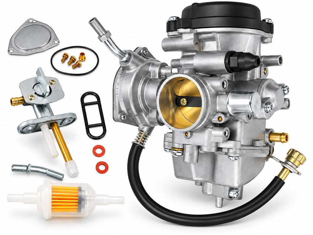 Aniro Moto front view of carburetor showing clean ports and reliable fit