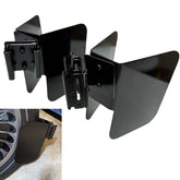 ANISUN front view of both E-track wheel chocks showing secure design and easy placement