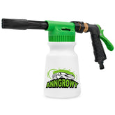 anngrowy front view of foam cannon showing shape and controls for easy cleaning