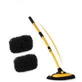 anngrowy kit front view showing pole and two microfiber heads for complete cleaning