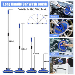 anngrowy extended long handle reaching RV roof for easier washing