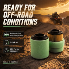 Anoety filter installed in Can-Am airbox demonstrating quick replacement
