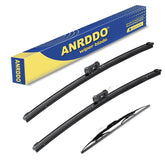 ANRDDO front packaging showing full 24" 17" 13" wiper set and fitment benefit